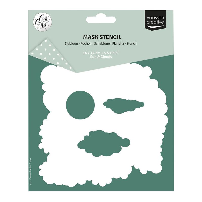 Vaessen creative • stencil sole nuvole 14x14 cm