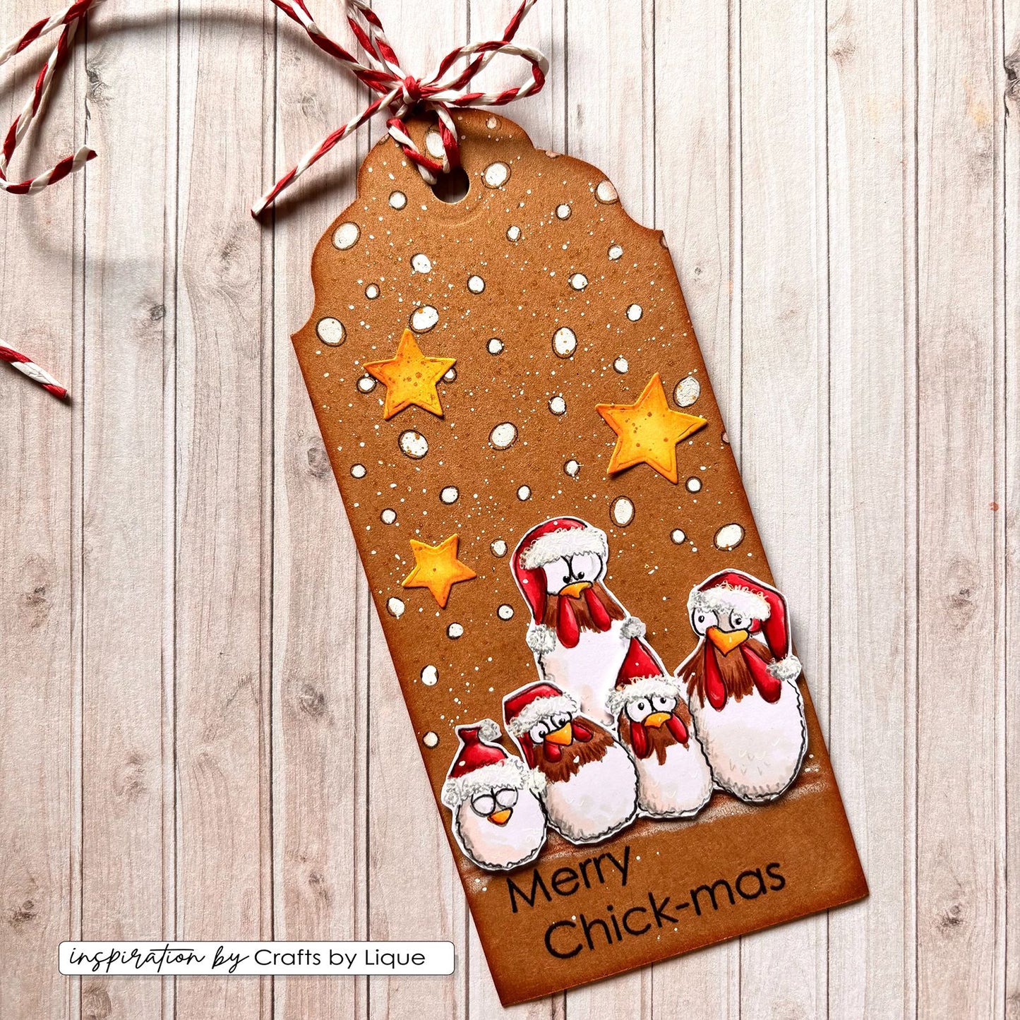 Vaessen creative • timbri trasparenti Polli di Natale 2 10 pz.