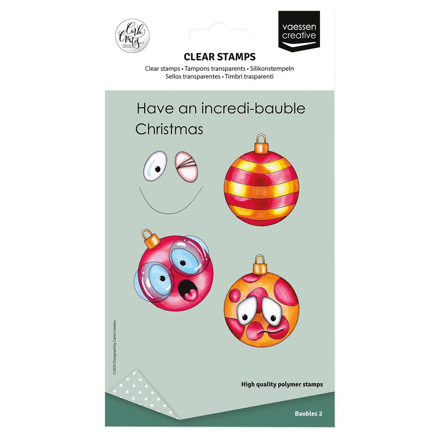 Vaessen creative • sellos transparentes Adornos navideños 2 12uds.