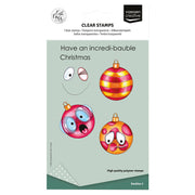 Vaessen creative • timbri trasparenti Palline di Natale 2 12pz. - afbeelding 1