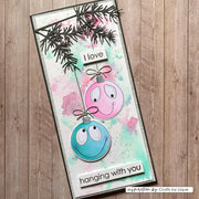 Vaessen creative • timbri trasparenti Palline di Natale 2 12pz. - afbeelding 2