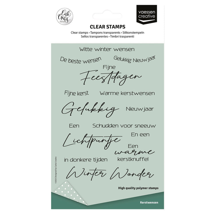 Vaessen creative • clear stamps Dutch Christmas texts 17 pcs.