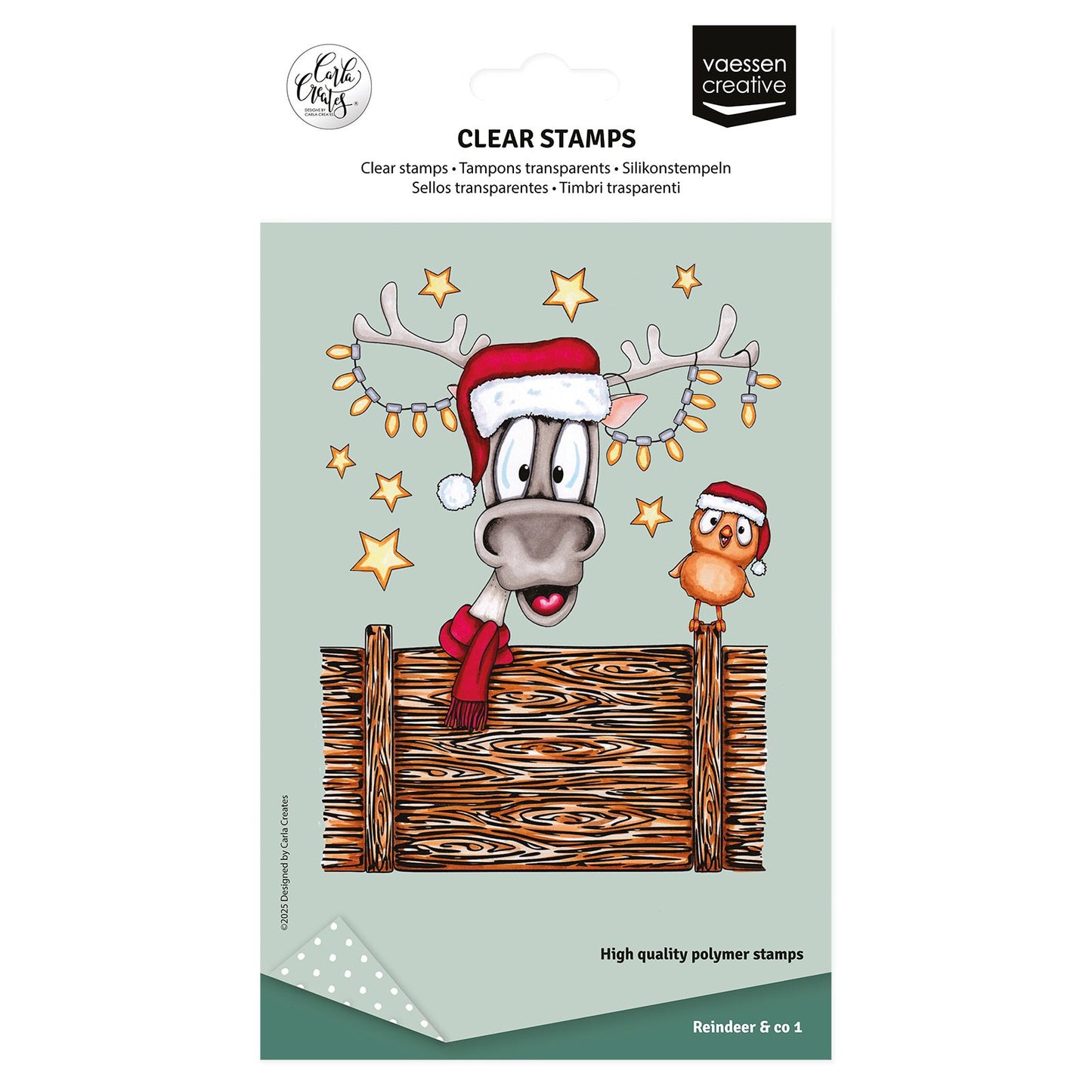Vaessen creative • sellos transparentes reno 1 14ud.