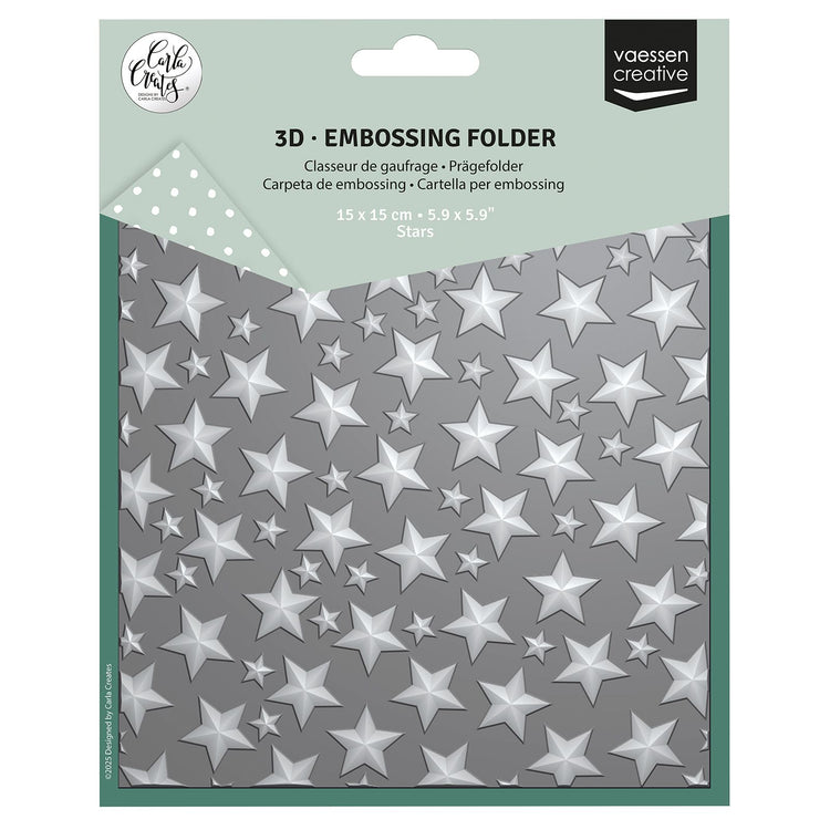Vaessen creative • carpeta de estampado de estrellas