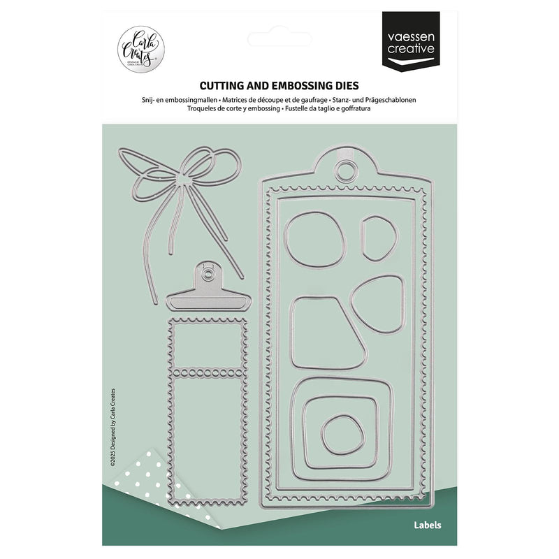 Vaessen creative • fustelle per taglio e goffratura etichette 13 pz.