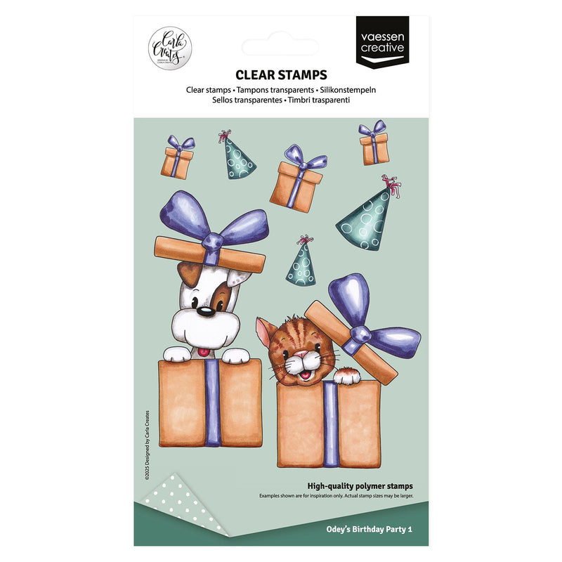 Vaessen creative • clear stamps odey's birthday party 1 10st.