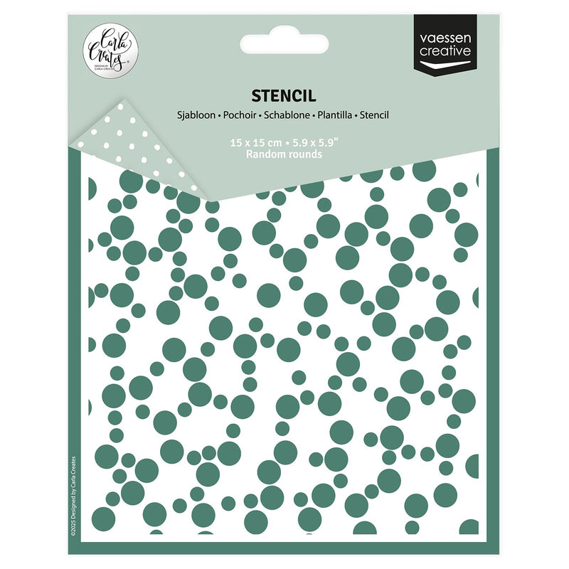 Vaessen creative • stencil random rounds 15x15cm