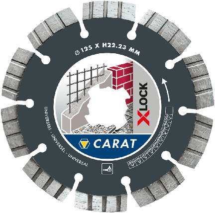 Lama diamantata carati 125x22,23 universale x-lock