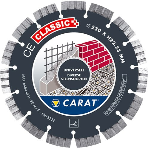 Carat diamantzaag universeel ø125x22,23mm, ce classic - cec1253000 - cec1253000