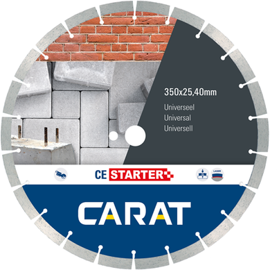 Carat diamond saw universal | ø350x25.40 20.00 mm, ce starter – ces3504200
