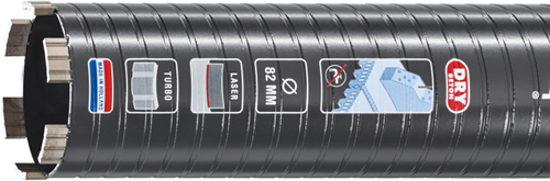 Punta diamantata laser Carat per cemento secco nero | ø68x300x5 4 unc – edblack068