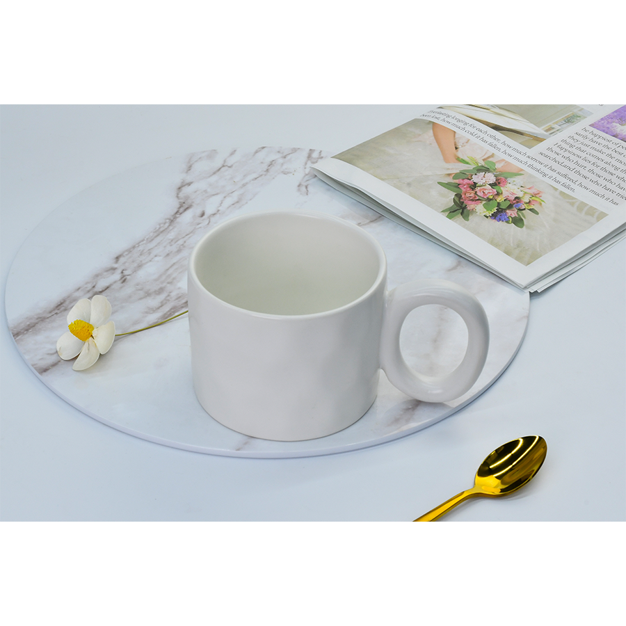 Tazza Cark bianco opaco 380ml ø10x8cm
