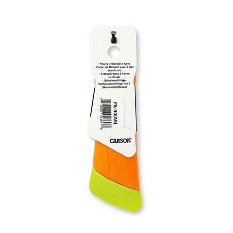 Anillo de llave flotante de Carson para 3 llaves de color amarillo naranja
