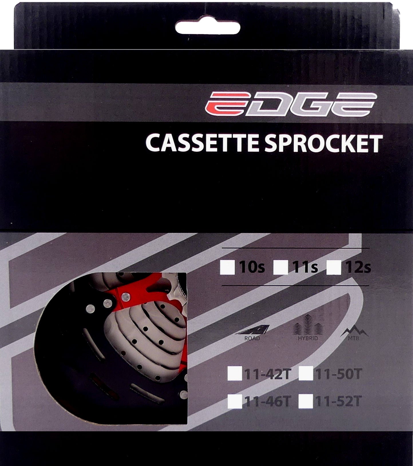 Edge Cassette 11 speed CS-M9011 11-42T zilver zwart