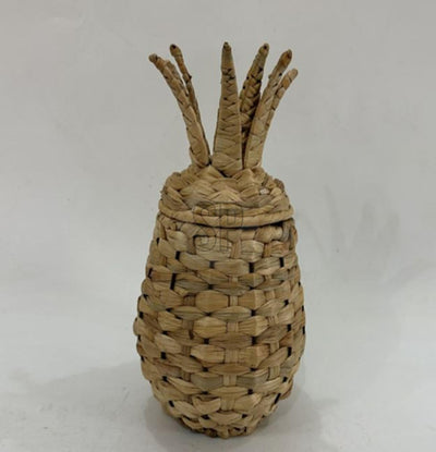 Cosydecor ananas mand riet rotan 17x17x30cm