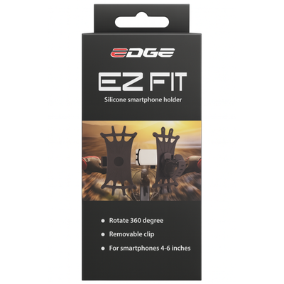 Soporte de teléfono de borde EZ Fit 360 ° Silicona negra