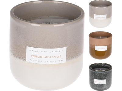 Candela profumata per l'home styling in vaso di ceramica ø9x9cm