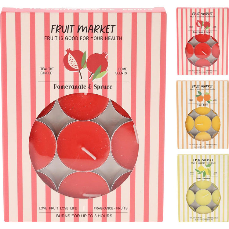 Set tealight 12 pezzi 3 ass. odore