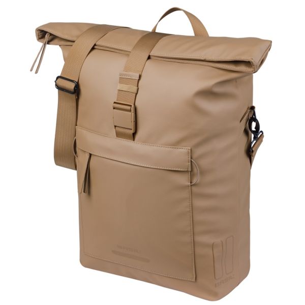 Basil bolso bandolera para bicicleta brooklyn mik 17l 14 x 32 x 40 cm - arena