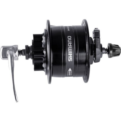 Shimano Dynamonaaf 32 holes HD-3D32 3 Watt for 6-bouts brake disc quick tensioner Black