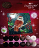 Jonotoys diamond painting - kerstkaart met kerkuil bij maanlicht