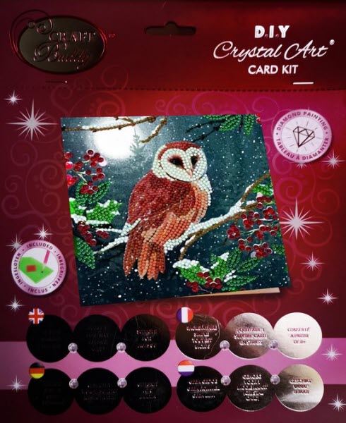 Pintura de diamantes Kerkuil a la luz de la luna y hacer hulst navidad tarjetas