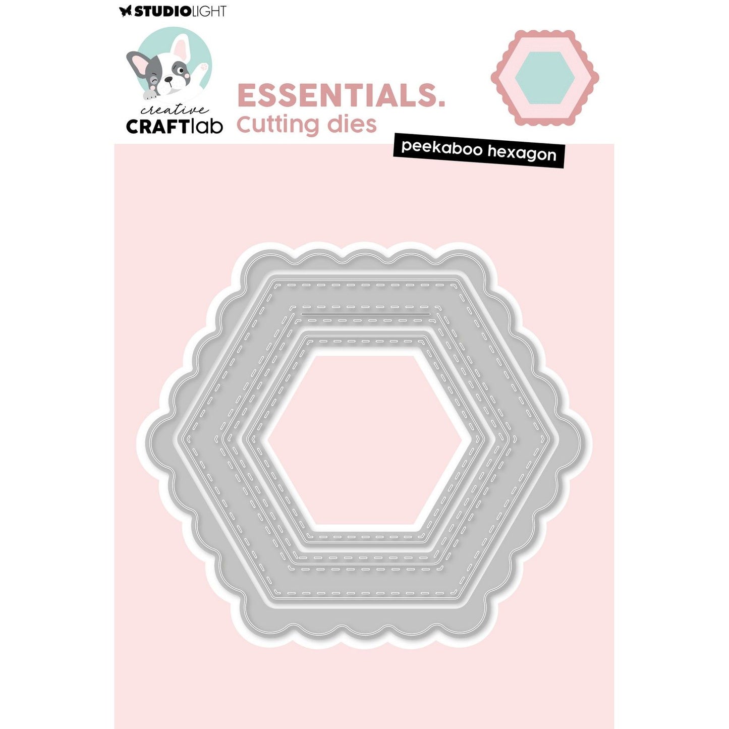 Creative craftlab • troquel de corte esencial peekaboo hexágono