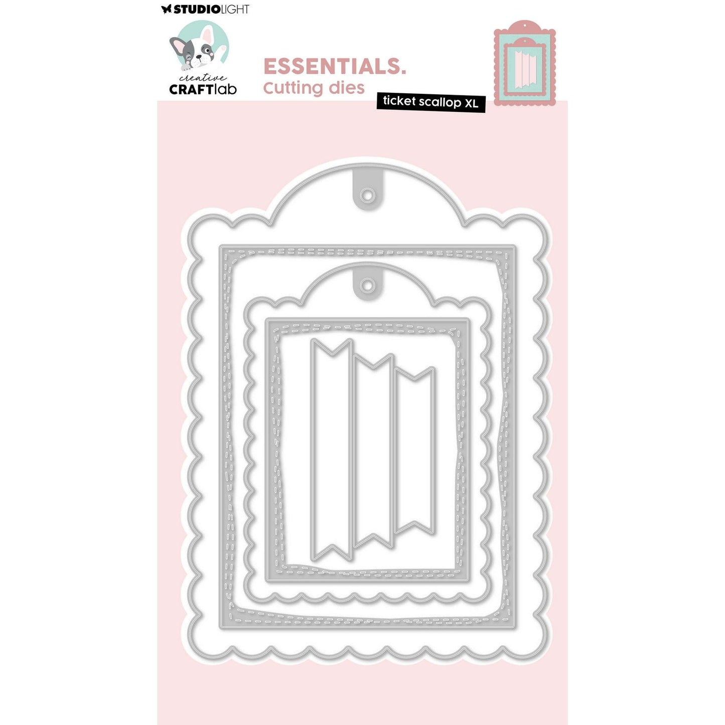 Creative craftlab • troquel de corte ticket scallop xl esenciales