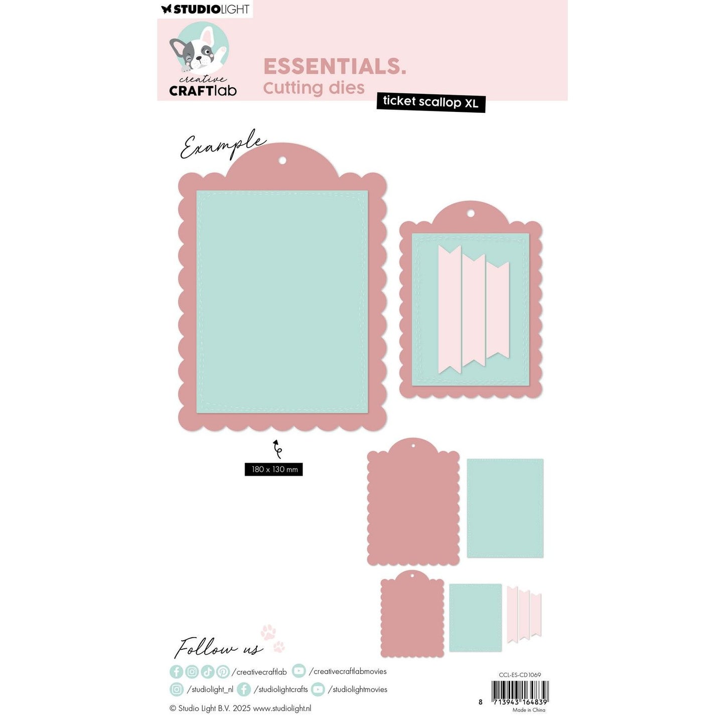 Creative craftlab • troquel de corte ticket scallop xl esenciales