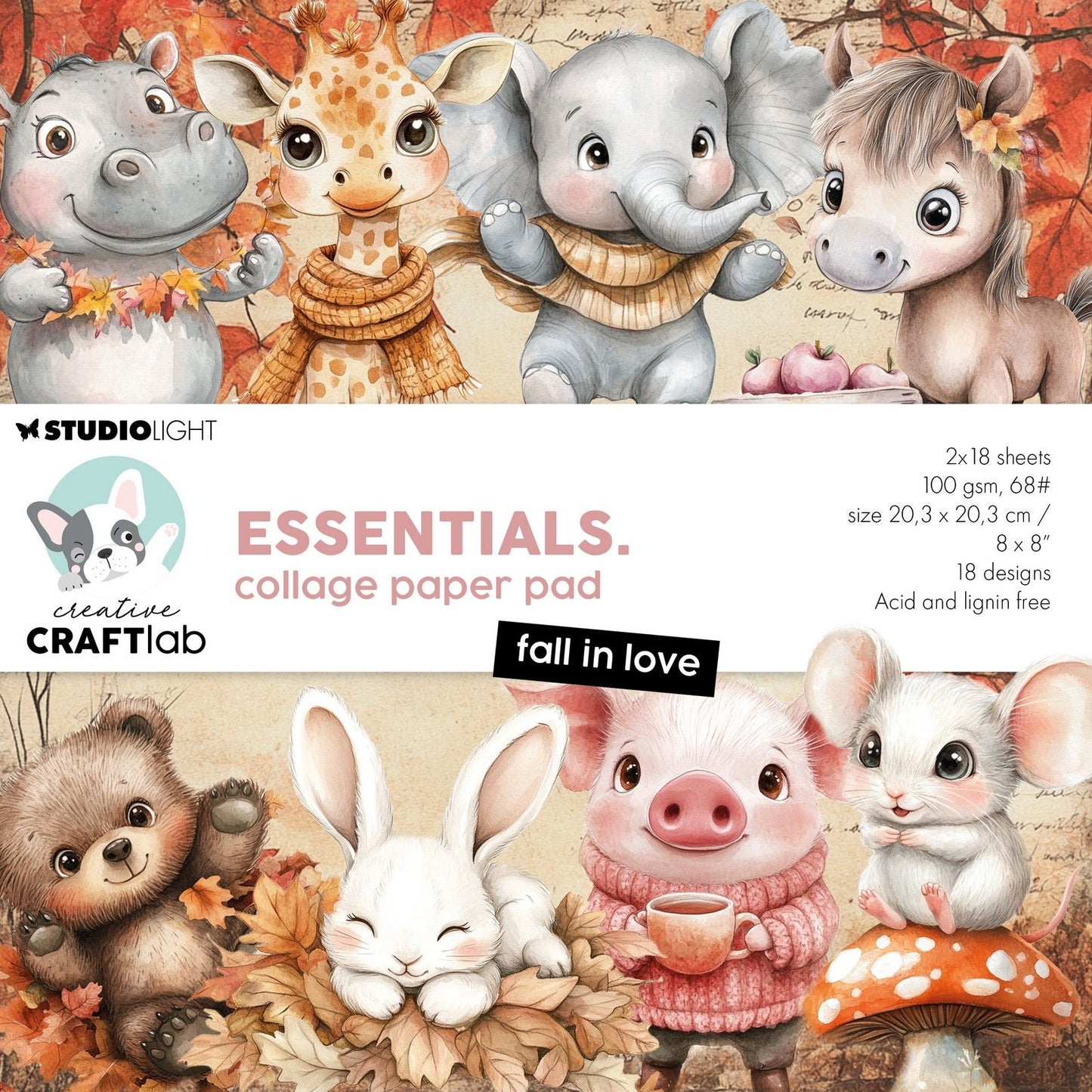Creative craftlab • bloc de papel para collage esencial enamórate
