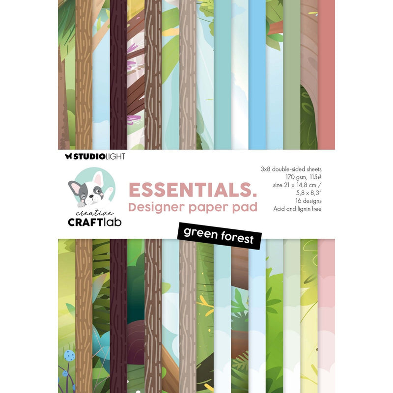 Laboratorio creativo • blocco di carta di design Green Forest Essentials