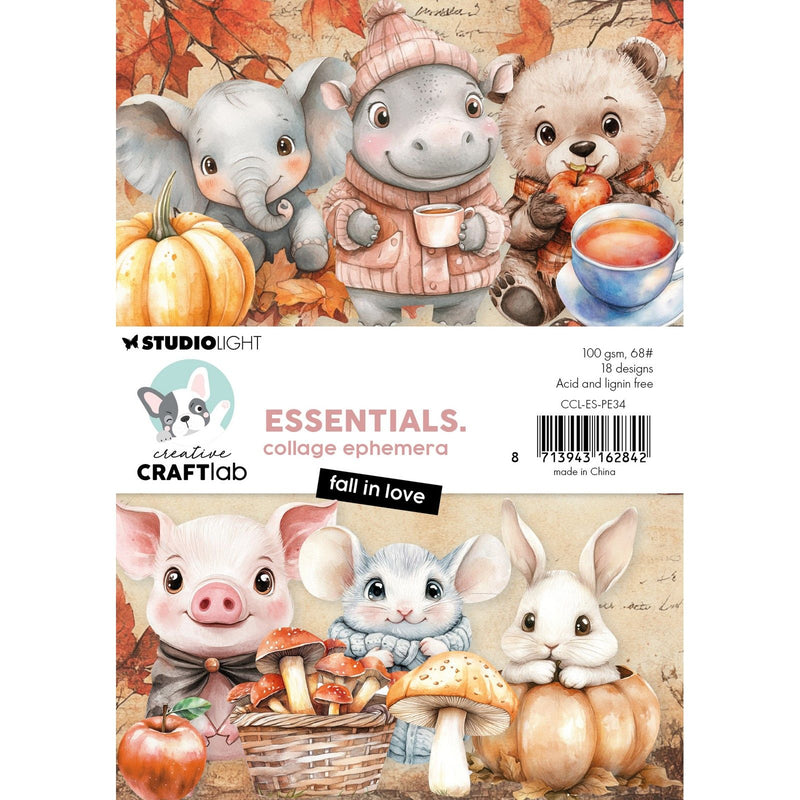 Creative craftlab • essentials collage ephemera fall in love