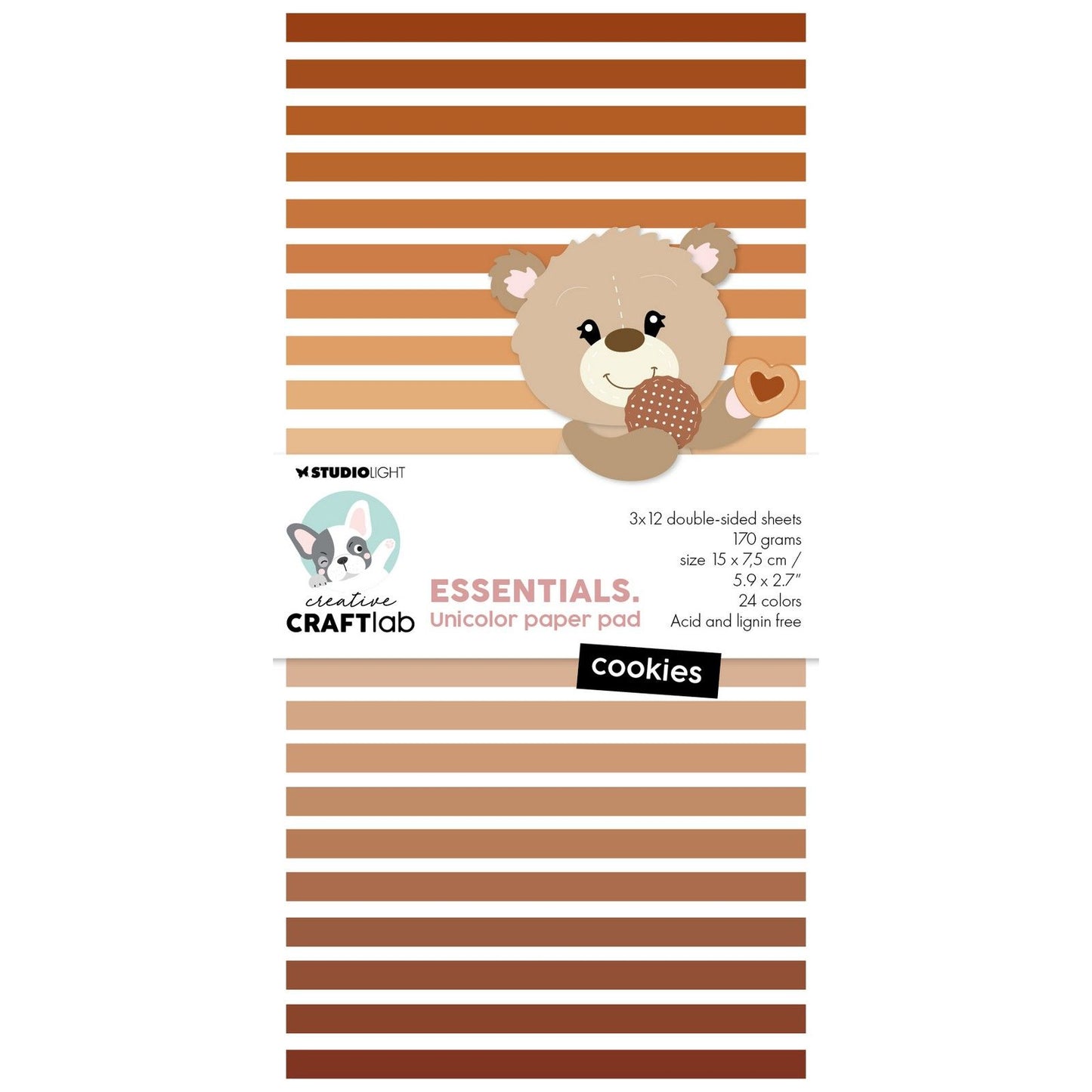 Creative craftlab • galletas de bloc de papel unicolor esenciales