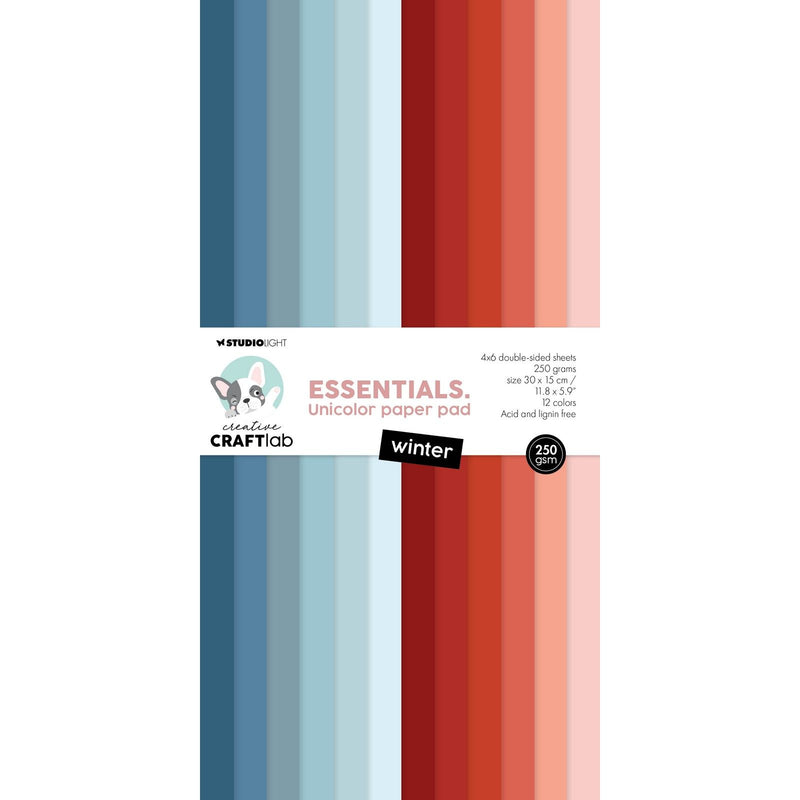 Creative craftlab • bloc de papel unicolor Essentials invierno