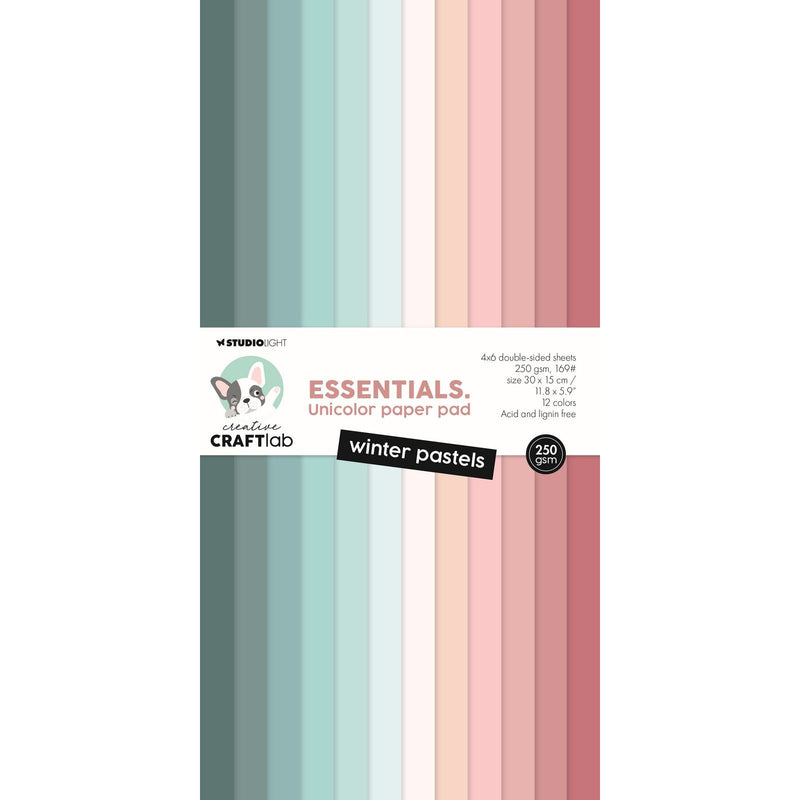 Creative craftlab • essentials unciolor paper pad winter pastels