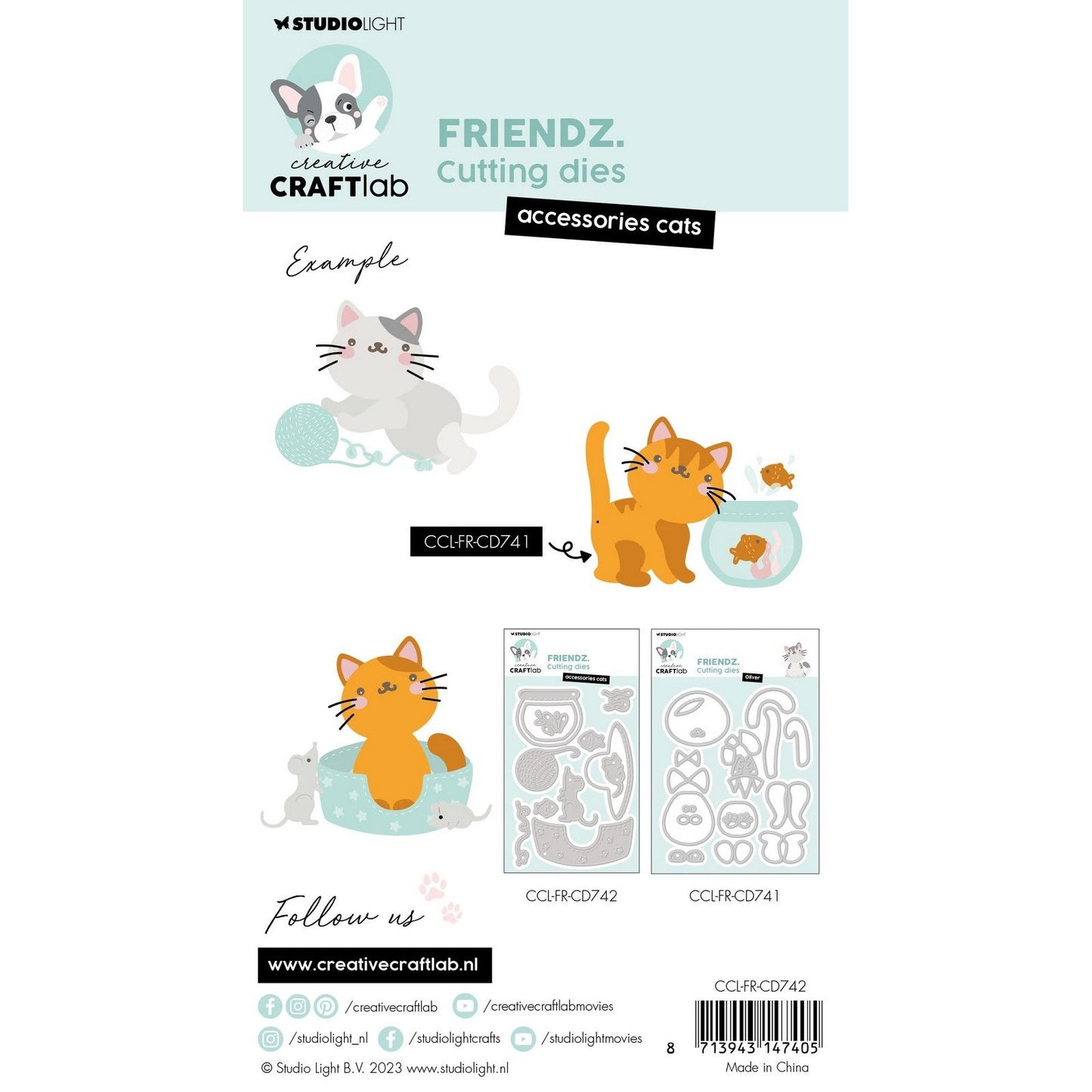 Creative craftlab • friendz troqueles de corte accesorios gatos