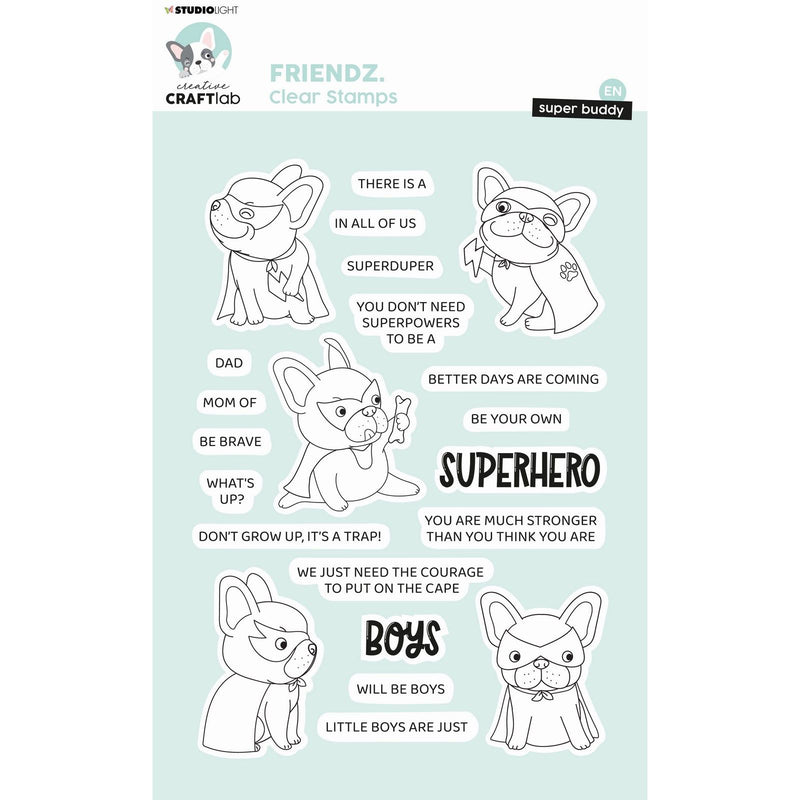 Creative craftlab • friendz clear stamp superhero buddy