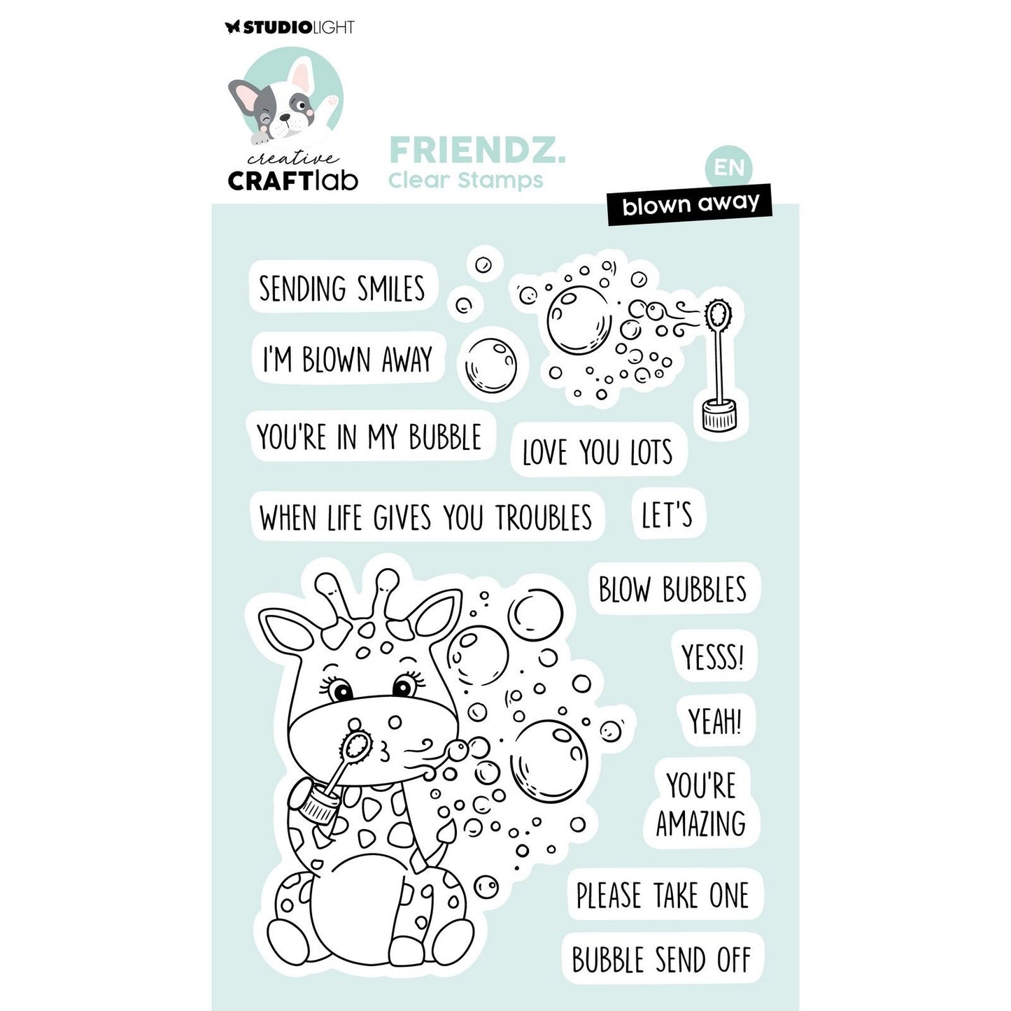 Laboratorio creativo • timbro trasparente amico spazzato via