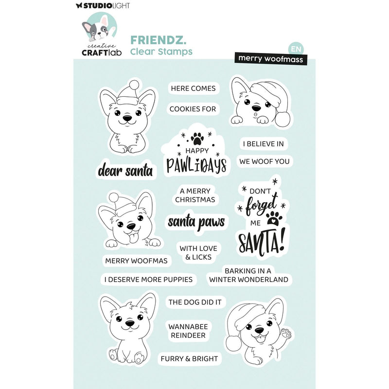 Creative craftlab • friendz clear stamps merry woofmass