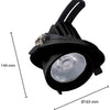 Enzo cct led downlighter zwart 30w banaan model 45gr. tri-white - led2385