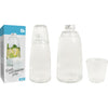Excelente jarra para el hogar con vaso para beber 1l.