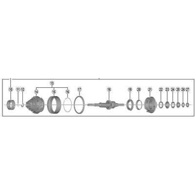 Shimano Binnenwerk Nexus 8 Rimuovi SG-C6001-8C (asse 184 mm)