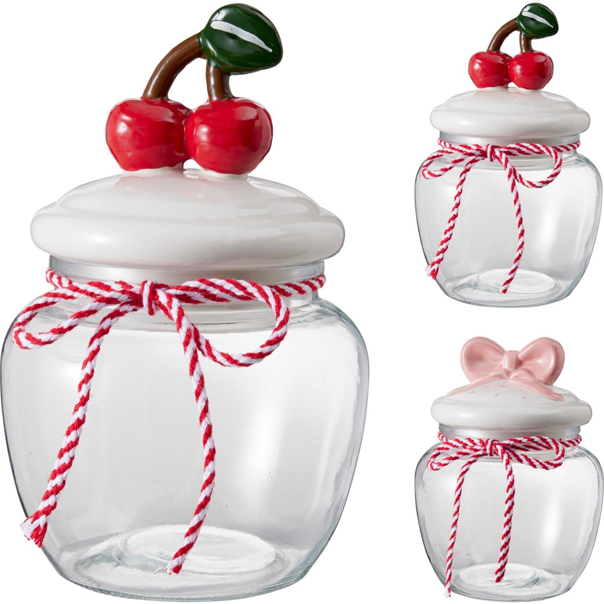 Home styling voorraadpot glas 1,2l 2 assorti
