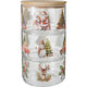 Home styling storage jar glass Christmas 3-layer