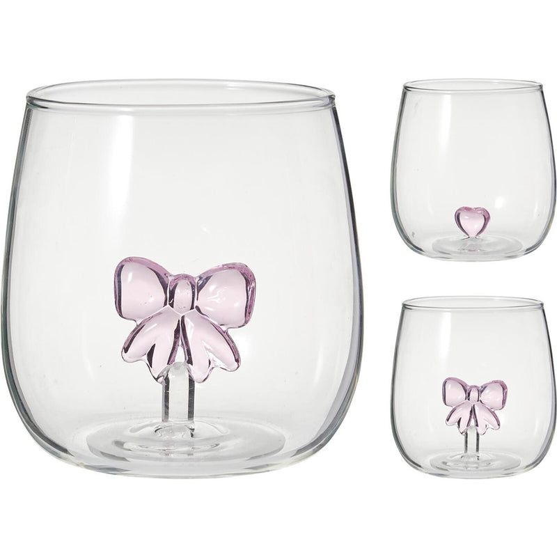 Bicchiere per l'home styling con fiocco decorativo a forma di cuore