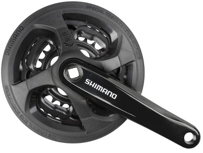 Shimano crankstel fc-ty301 42x34x24t -4mm 170mm 6-8 speed zwart