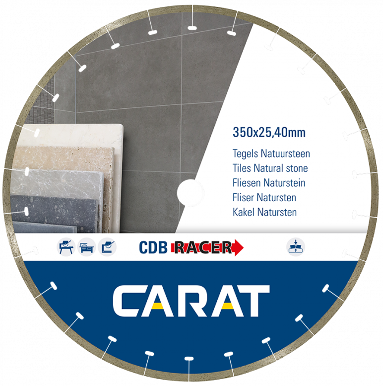 Carat cdbm350400 | racer diamantzaagblad | 350 x 25,40 | tegels natuursteen - cdbm350400
