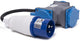 Cable adaptador cee de 20 cm con enchufe cee a 3 enchufes - 6315002