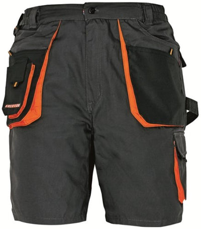 Pantalón corto de trabajo Cerva crv emerton 03100003 | color negro naranja | talla 54 - 00.200.001.54
