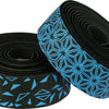 Supacaz Super Sticky Kush Star Fade Dirección Dirección Black Neon Blue que incluye el enchufe de dirección de aluminio neón
